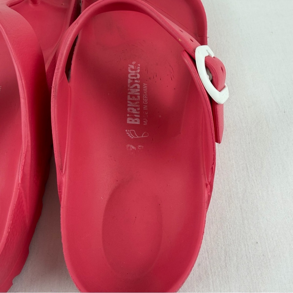 Birkenstock Womens 39  Coral Pink Gizeh‎ Eva Thong Sandals Slip On - Picture 8 of 16